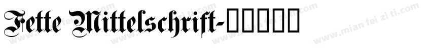 Fette Mittelschrift字体转换